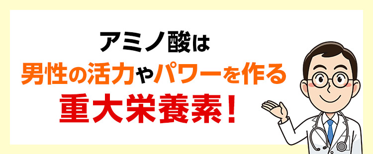 アミノ酸は男性の活力やパワーを作る重大栄養素!